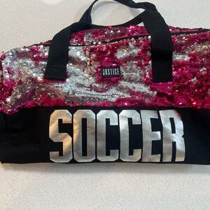 Justice Sparkly Soccer Bag